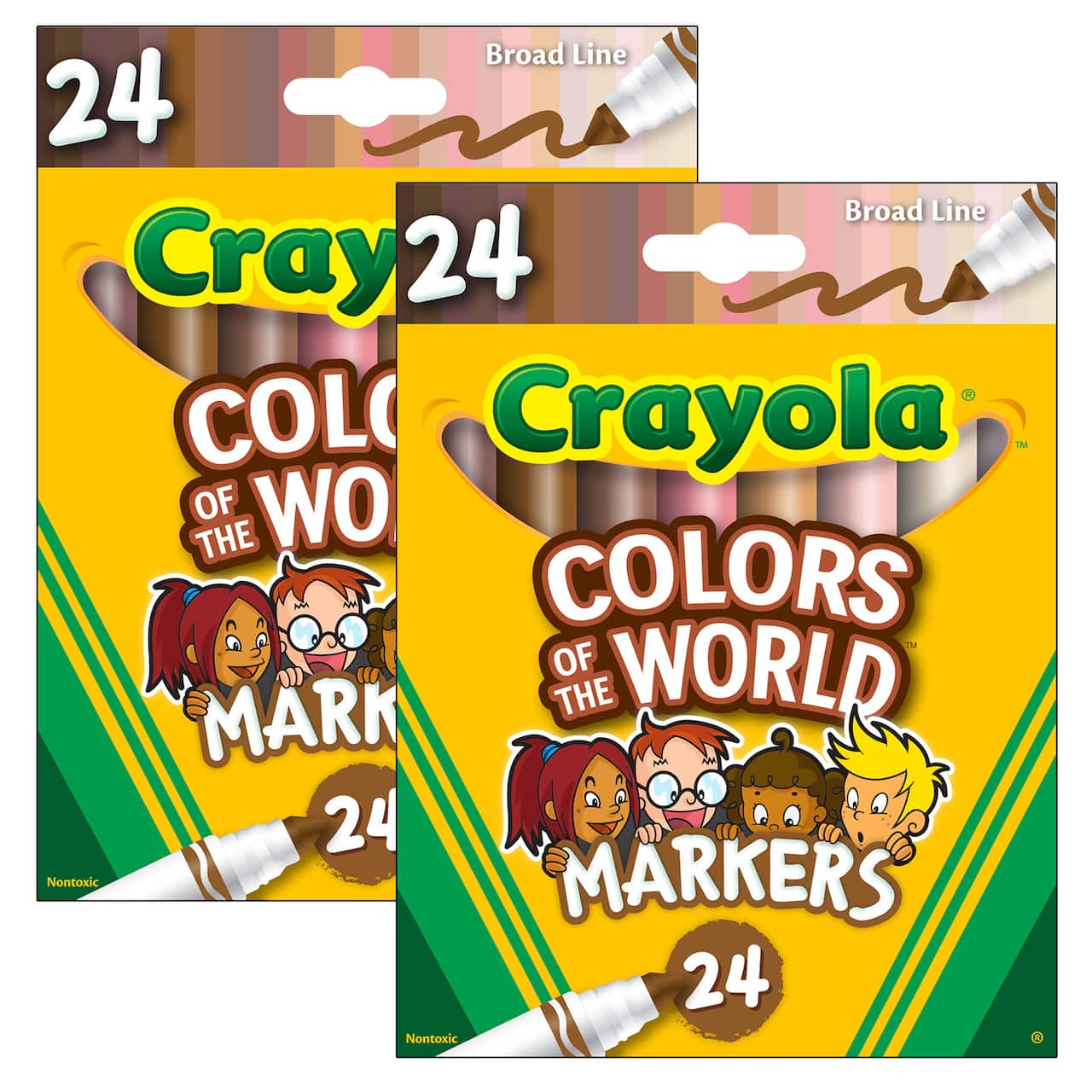 Crayola® Colors of the World™ Markers, 2 Packs of 24